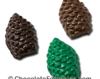 Chocolate Pine Cones, 1/2 Pound, Bulk Pack Holiday Chocolates for Favors & Cakes, Approx 16 pcs.