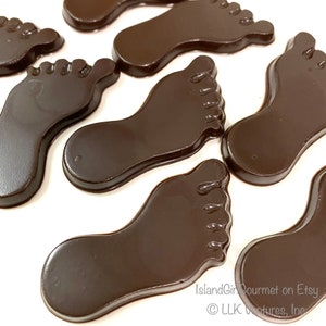 Mini Chocolate Feet 1/2 Pound Bulk Box, approx. 25 pcs., Podiatry Chocolates, Foot in the Door, Baby Feet, Foot in the Mouth