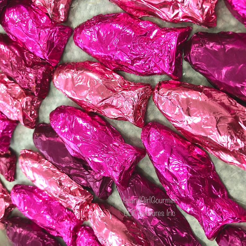 Foil Wrapped Medium Chocolate Fish HALF Pound Bulk Box Etsy