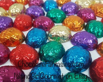 Mini Foil Wrapped Chocolate Brains, 1 lb Bulk Boxed, Approx 50 pcs/lb, Any Chocolate Flavor, Any Foil Color