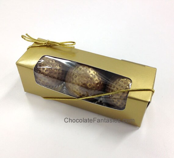 3 Pack Golden Chocolate Golf Balls Solid Life Size Gift Etsy