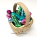 Teenie Peenies in a Basket, Foil Wrapped Chocolate Penises 9 pcs, Adult Easter Gift, Bachelorette Party, Gay Pride 