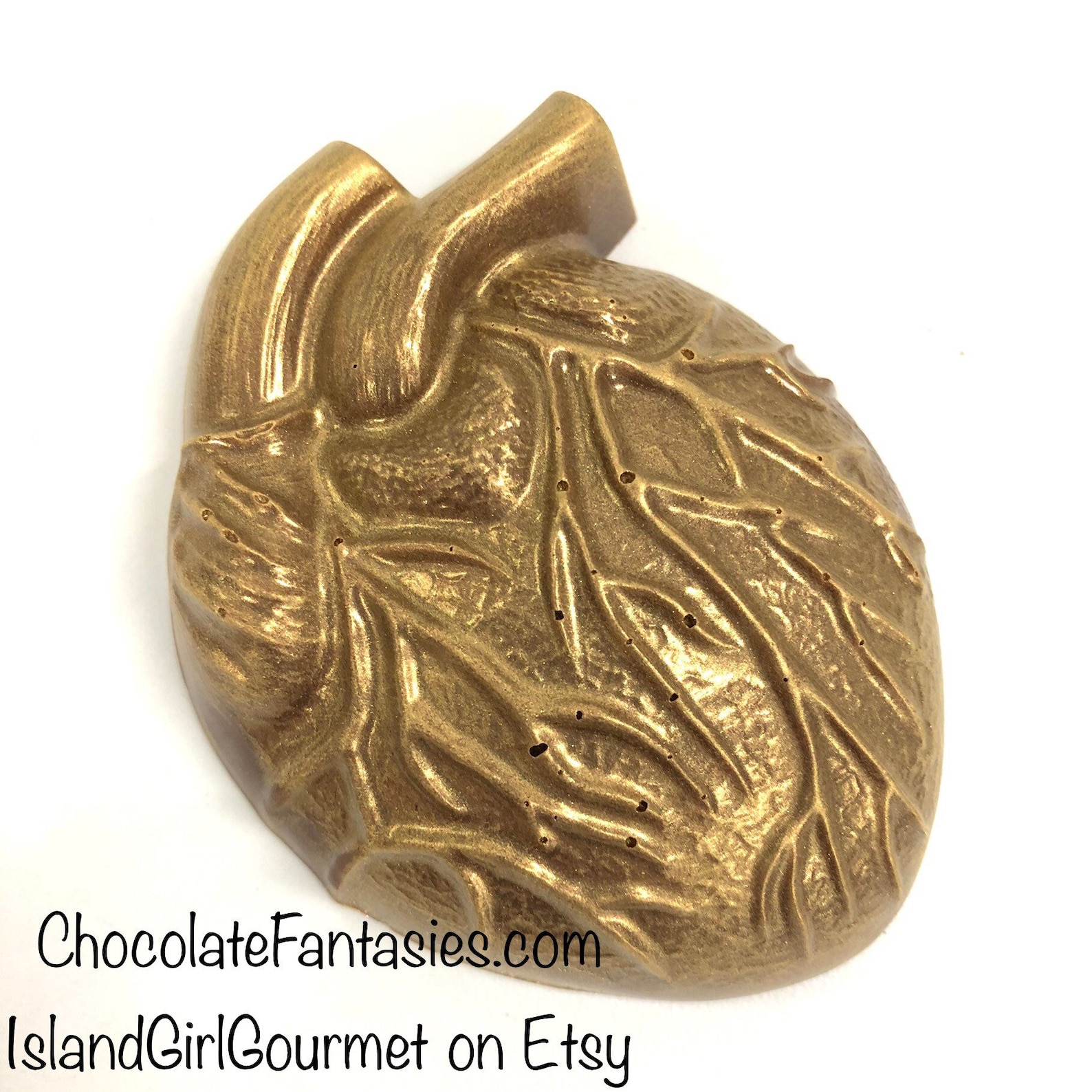 Chocolate Anatomical Heart of Gold Cardiac Surgeon Heart - Etsy