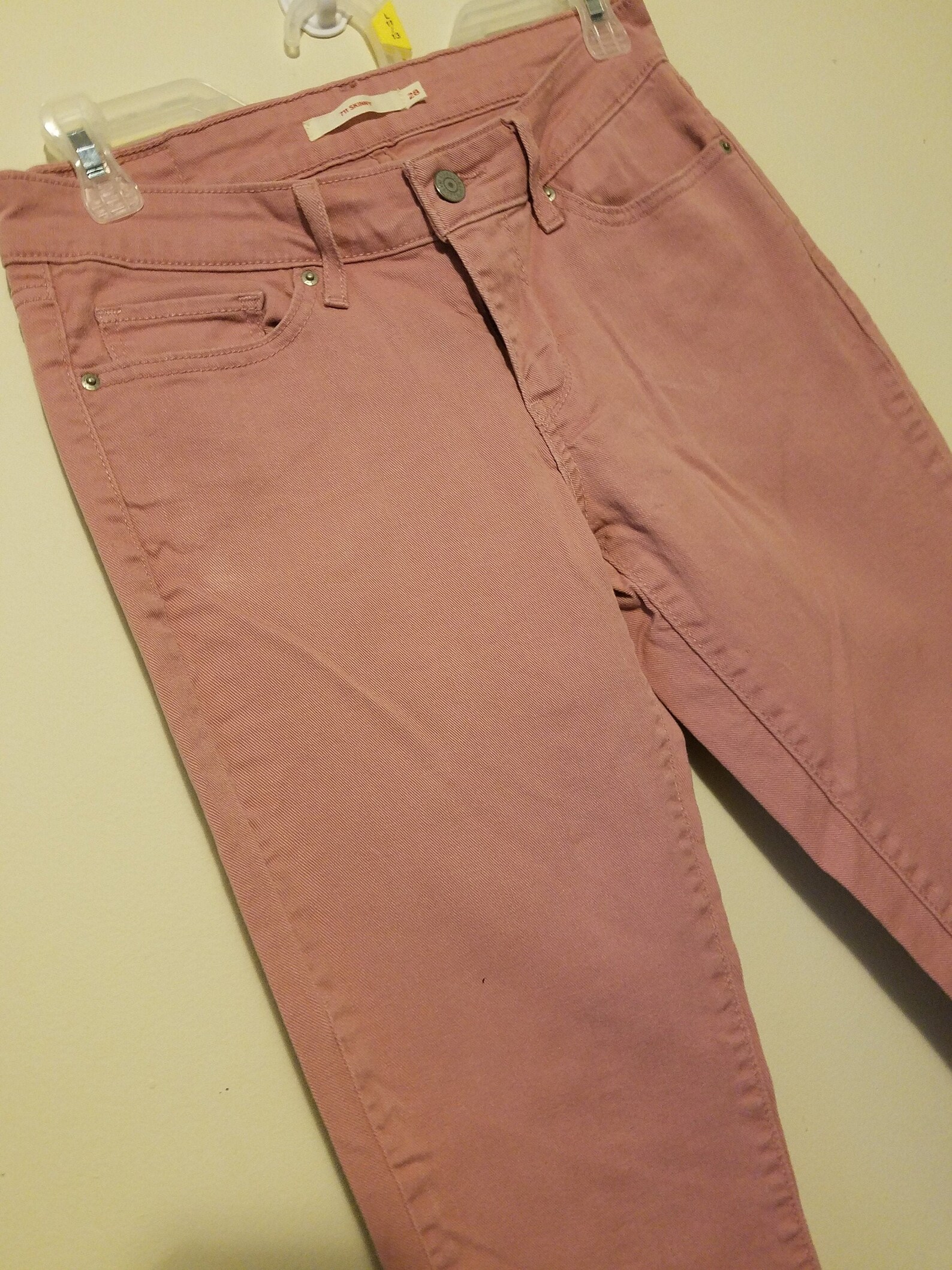 Pink Levi Jeans Vintage Levis Womens 28 X 28 Skinny Jeans Etsy