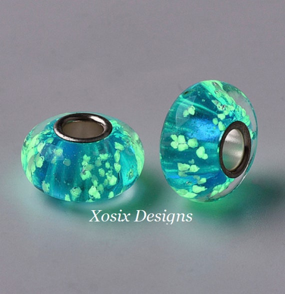 Glass best sale charm beads