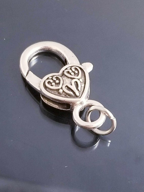 Heart Lobster Clasp / Make Your Bracelet Longer / Bracelet Extender / Necklace Extender /Purse Charm /Clip On Charm /Pendant