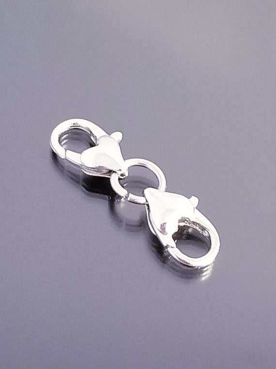 Heart Lobster Clasp / Lobster Clasp Clip On / Extender for Bracelet / Extender for Necklace / Fit Pandora Bracelet / Clip On Purse Zip Pull