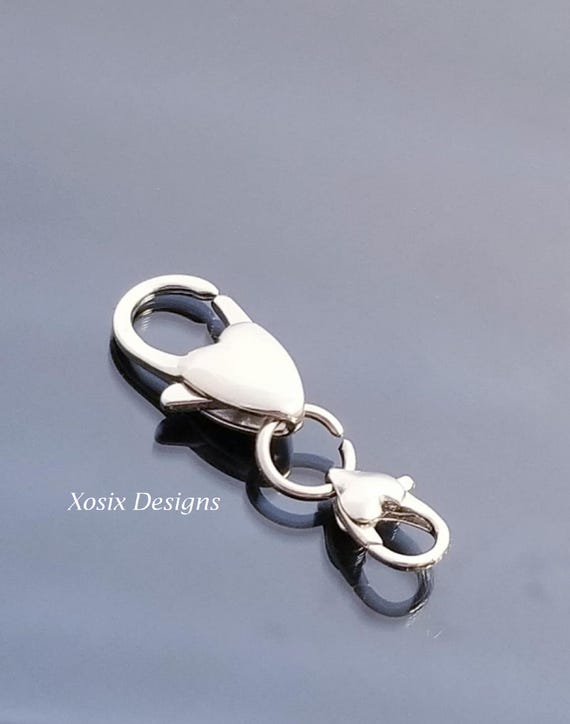 Heart Lobster Clasp / Make Your Bracelet Longer / Perfect Bracelet Extender / Purse Charm /Clip On Charm /Make Your Necklace Longer/