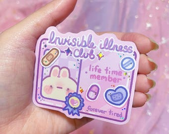 Invisible illness Club Card | Chronic illness Vinyl sticker