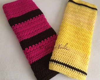 Pet Rug Crochet, Pink, Brown, Yellow, Fury Baby