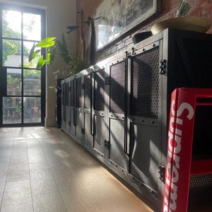 Oversized Modern Industrial Cabinet / Bar / Record Stand