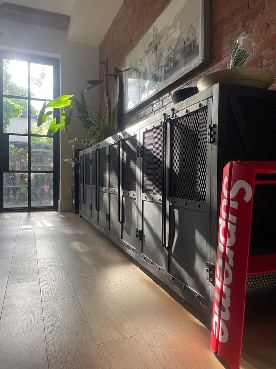Oversized Modern Industrial Cabinet / Bar / Record Stand