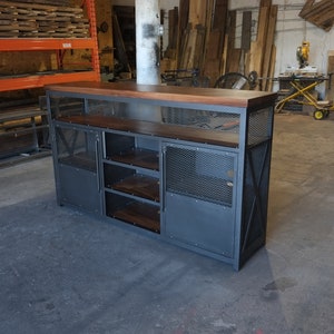 Gabinete de licores de nogal industrial moderno vertical / | Etsy