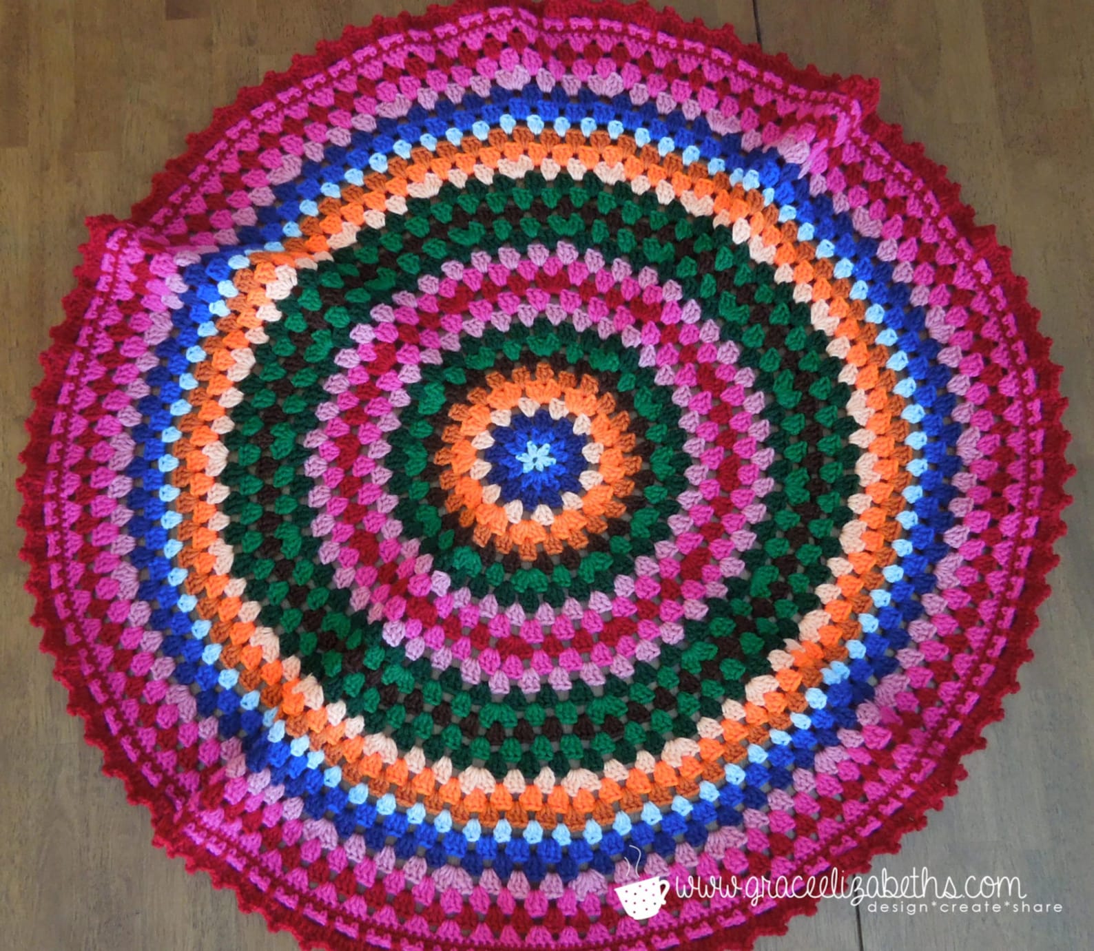 PATTERN to Crochet Circle Baby Blanket Soft, Warm and Cozy PATTERN PDF