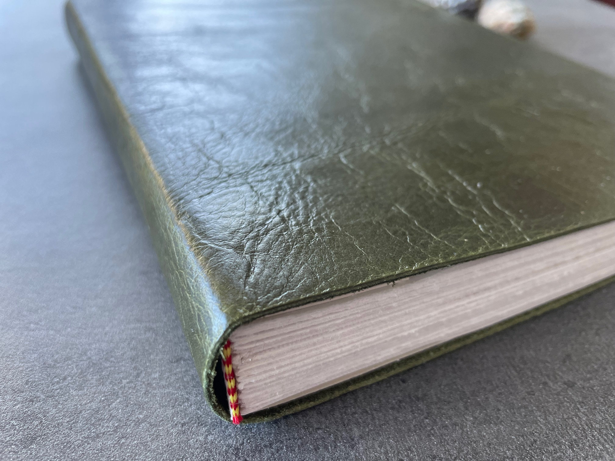 Large Green Leather 9x7 Sketchbook Green Sketchbook Green Leather ...