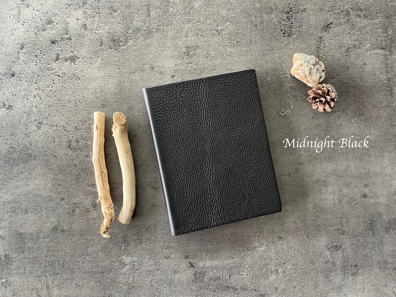 Midnight Black Leather Journal