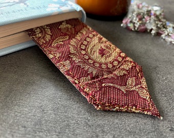 Silk Bookmark Unique Bookmark Silk Embroidered Bookmark Fabric Bookmark Aesthetic Bookmark Indian Bookmark Traditional Bookmark Indian Gift