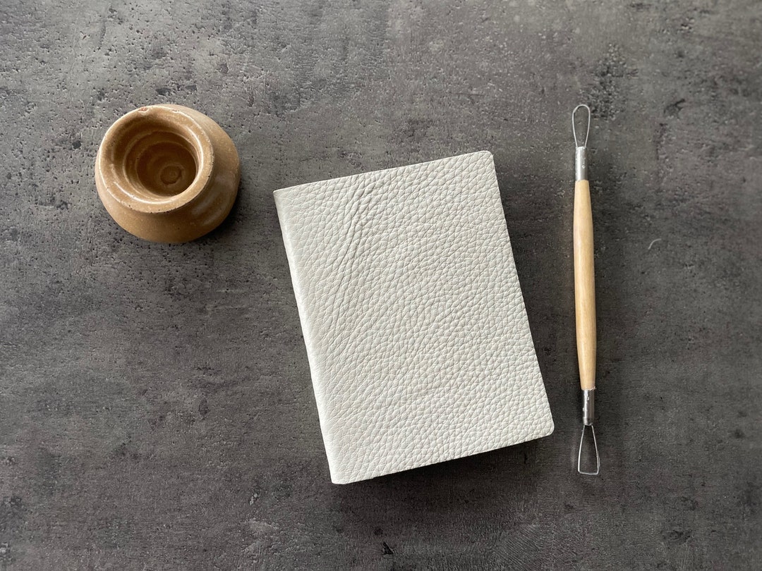 White Leather Journal White Journal Ivory Journal Soft Journal Handmade ...