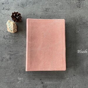 Soft Leather Travel Notebook Pink cute
