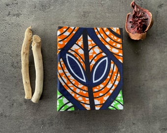 Africa Traditional Chitenge fabric Handmade Journal, Hard cover journal, Small Blank sketchbook, Night journal, Unique Gift, Travel Diary