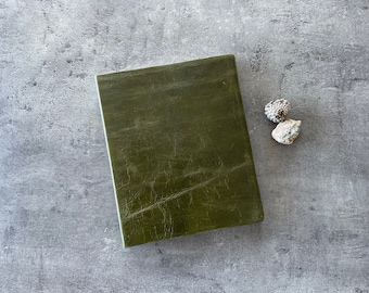 Large Green Leather 9x7 Sketchbook Green Sketchbook Green Leather Journal Art Journal Large Travel Journal Travel Gift Book with Blank Pages