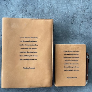 The Man in the arena Notebook Man in the Arena Journal Man in the Arena Gift Teddy Roosevelt Mens Journal Daring Greatly Mens Gifts Leather