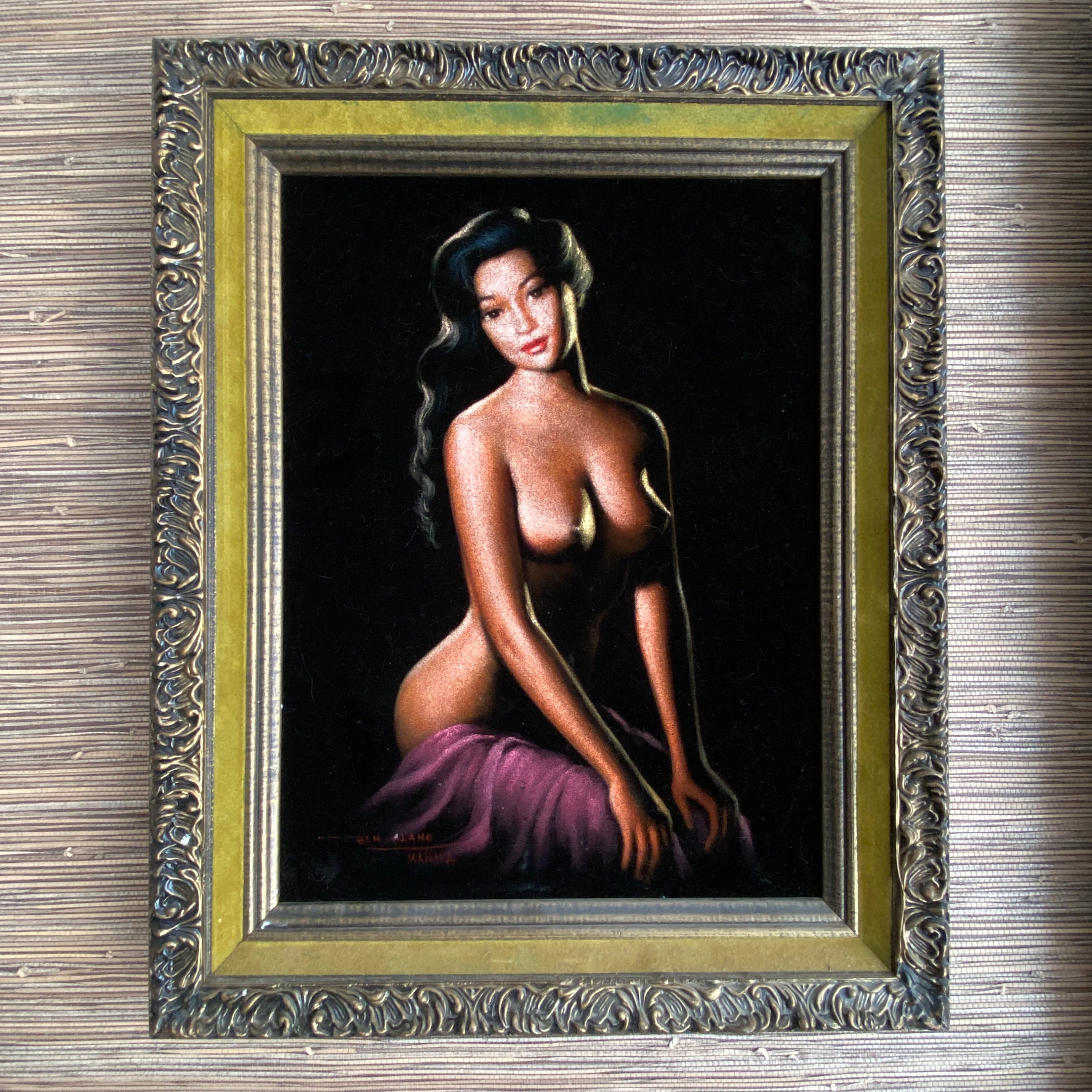 Nude Velvet Painting - Etsy