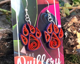 Hand-carved Tiger Paw Shell Earrings