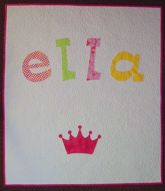 Items similar to Baby Quilt, Personalized with Name on Etsy