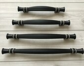 5 quot 6.3 quot 7.56 quot 8.8 quot Large Black Crystal Cabinet Door Handle Rhinestone Drawer Pull Handles Dresser Retro Glass Knobs Bling 128 160 192 224 mm