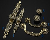 Vintage Style Dresser Knob Pull Drawer Knobs Pulls Handles Antique Bronze Rustic Country Kitchen Cabinet Door Handle Furniture Ornate
