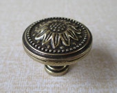 Dresser Knobs Drawer Knobs Pulls Handle Sunflower Antique Brass Rustic Kitchen Cabinet Handles Knob Pull French Country Hardware 166