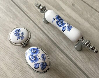 Watercolor Knobs Floral Knobs Colorful Knobs Decorative Knobs Etsy