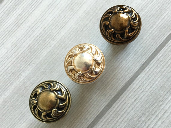 Small Tiny Rustic Knob Dresser Drawer Knobs Pulls Handles Dark Etsy