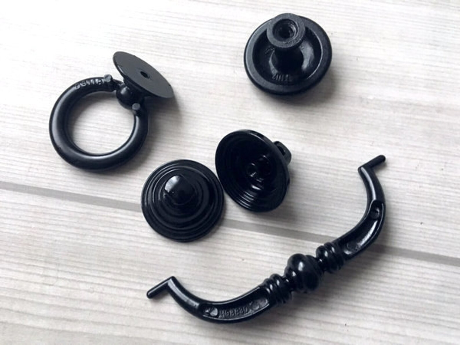 3.5 4.25 Black Drop Handles Bail Drawer Pull Etsy