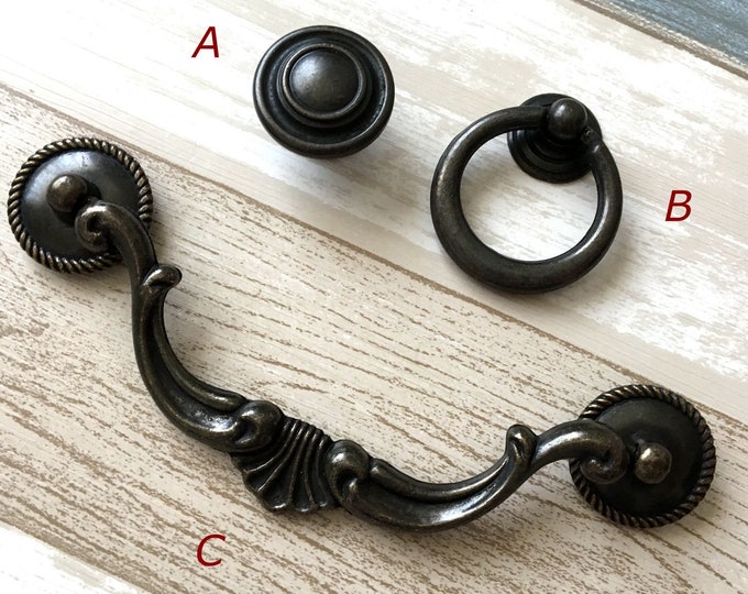5 1/2 Vintage Style Bail Drawer Pulls Handles Swing Dresser Pulls
