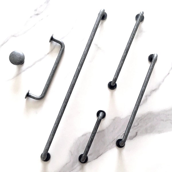 Pewter Drawer Pulls Handle Cabinet Pull Handles Antique Dresser Knobs Kitchen Cabinet Handle Wardrobe Door Pulls Slim Simple Lynns Hardware