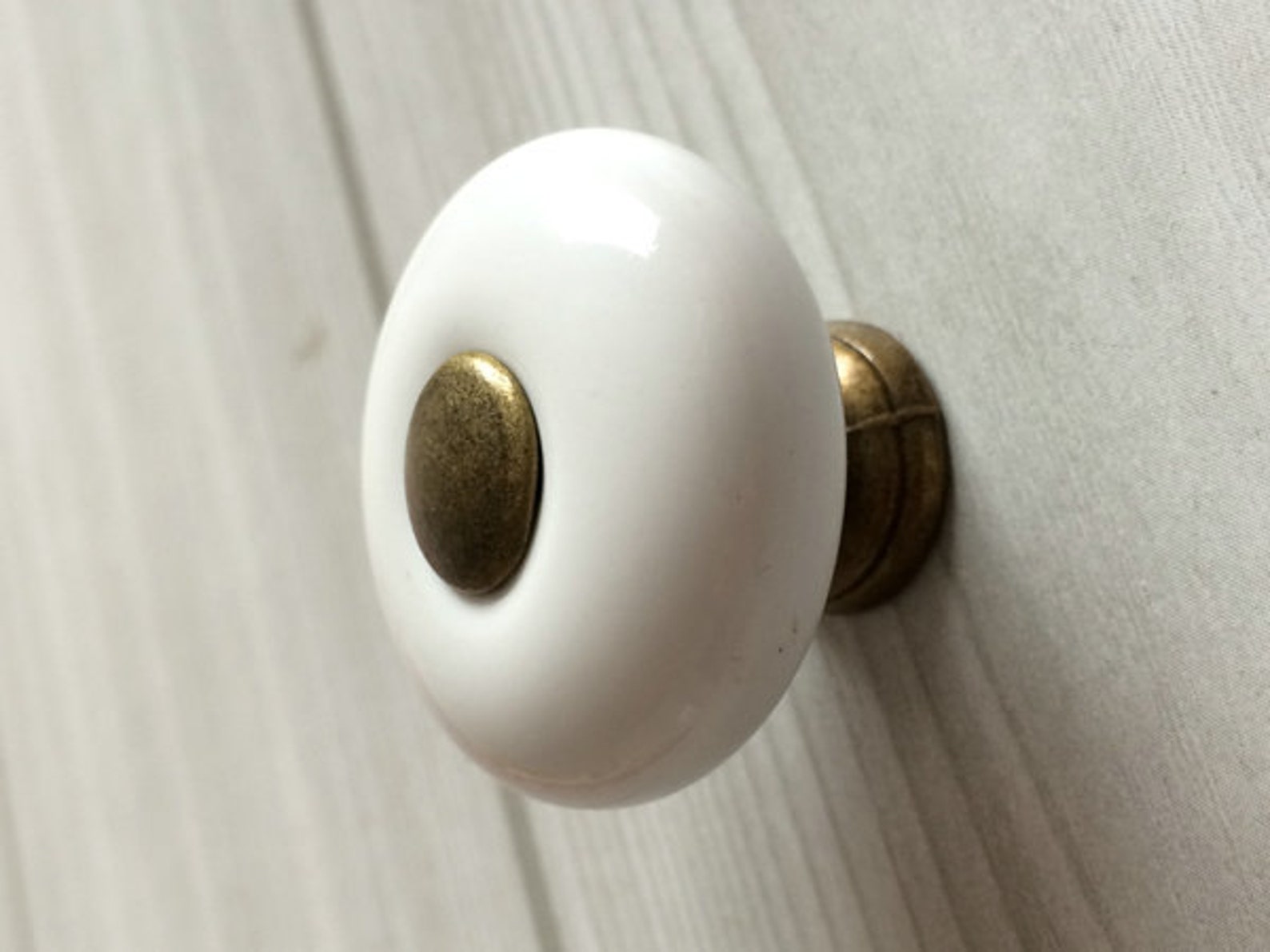 White Knobs Dresser Knob Antique Bronze Ceramic Kitchen Etsy