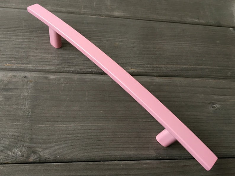 3 3.75 5 Pink Knob Drawer Pulls Cup Bin Pull Kitchen Cabinet Door Handle Dresser Pull Handles Kids Knobs Lynns Hardware 76 96 128 mm E- 5"/128 mm