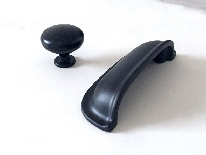 2.5 Black Drawer Pull Cup Drawer Handles Dresser Pulls Etsy