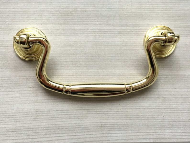 2.5 3.75 Gold Drawer Pulls Drop Bail Drawer Pull Handles Knob Dresser Pulls Ring Cabinet Knobs Door Handle Lynns Hardware 2 12 64 96 mm
