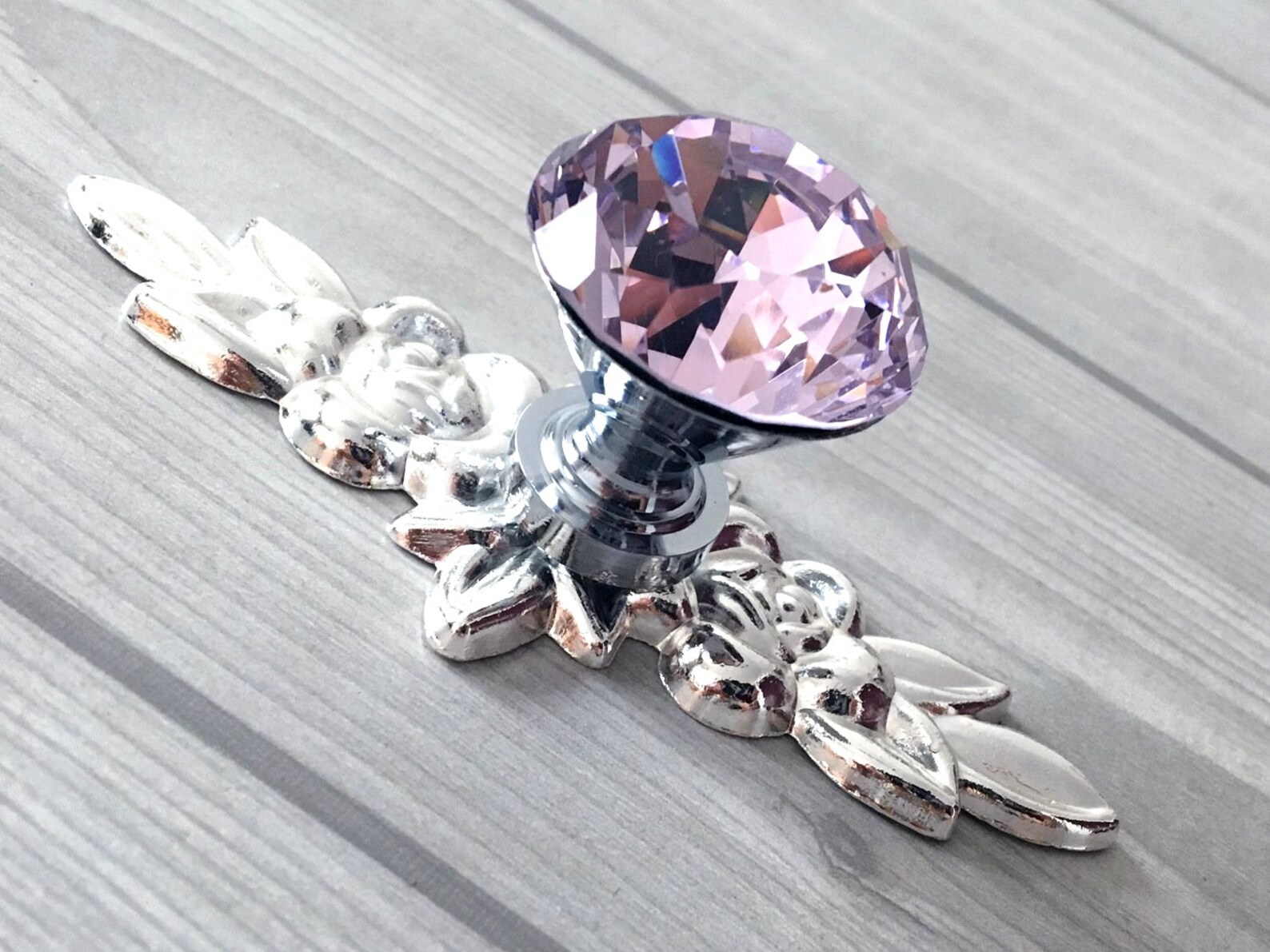 Pink Glass Knobs Dresser Knob Pull Crystal Drawer Knobs Pulls Etsy