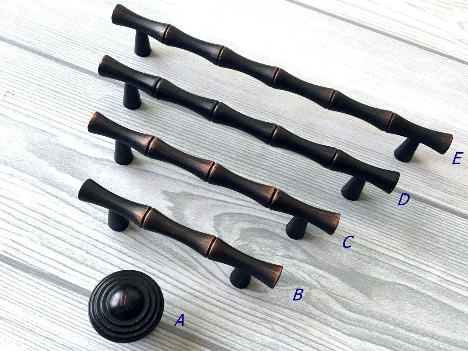 2.5 3.75 5 6.25 Bamboo Drawer Pull Etsy