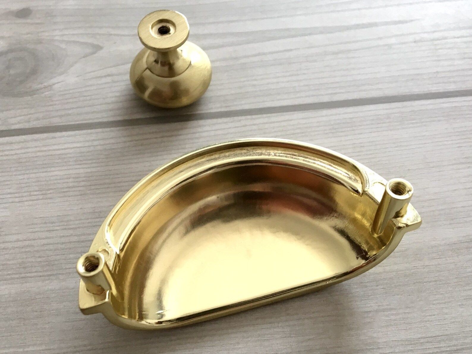 3 Gold Cup Pull Drawer Pulls Handle Dresser Pulls Knobs Etsy UK