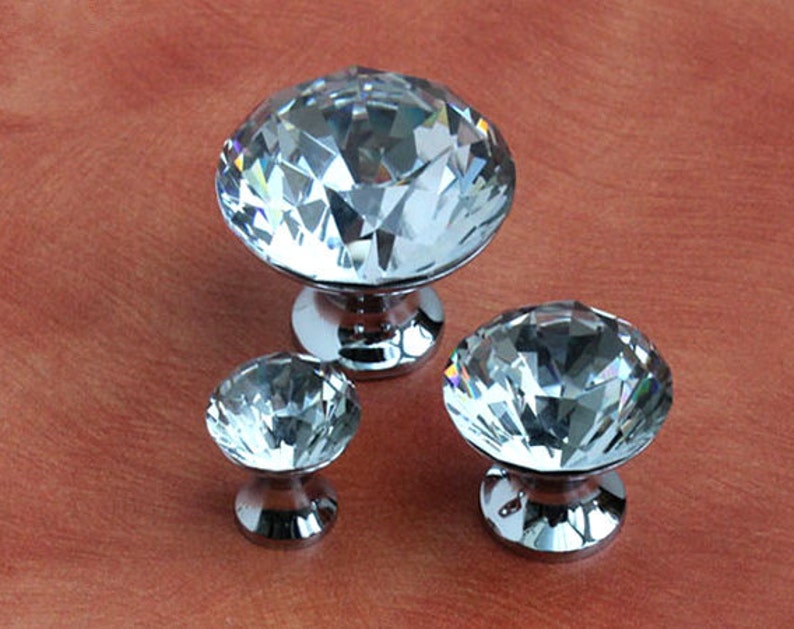 Glass Knobs Crystal Dresser Knob Drawer Knobs Pulls Handles Etsy