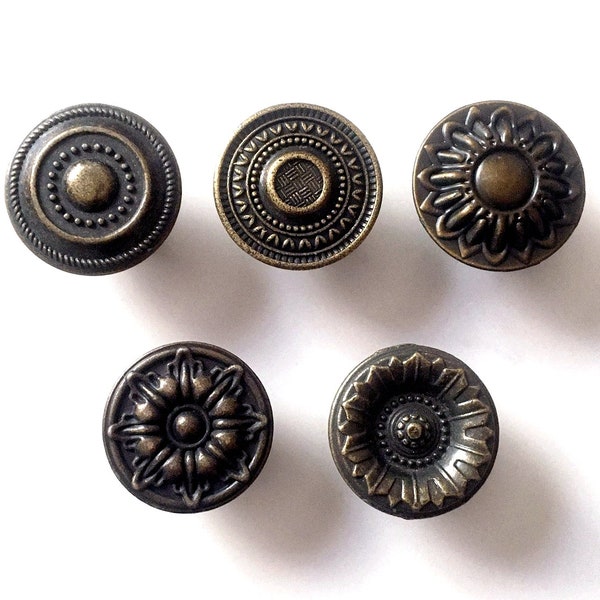 Drawer Knob Vintage Look Cabinet Pull Dresser Knob Drawer Knobs Pulls Handles Retro Rustic Cabinet Knobs Antique Bronze Knob Lynns Hardware