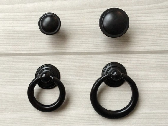 Tiny Knobs Black Dresser Pulls Drawer Pull Small Handles Knob Etsy
