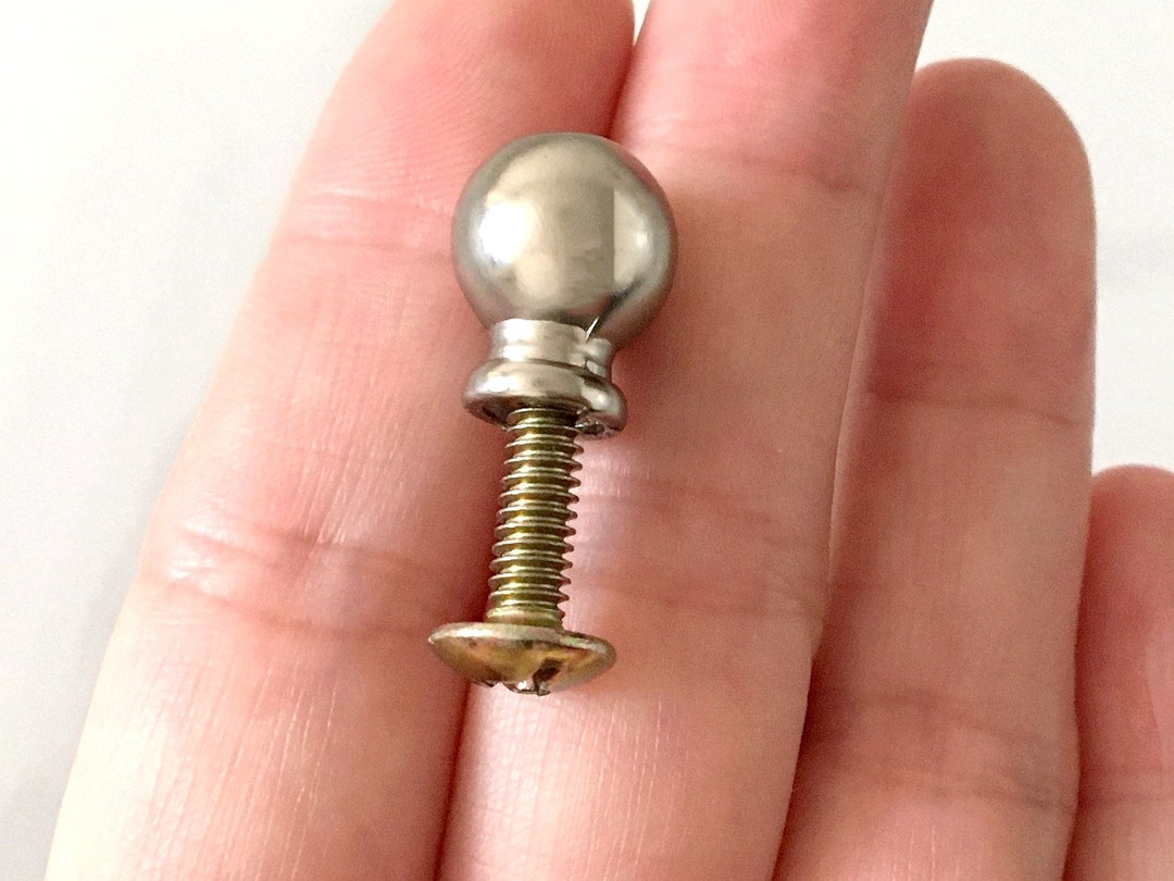 7/16 Inch Diameter Mini Knob Tiny Nickel Steel Silver Knobs Jewelry Box