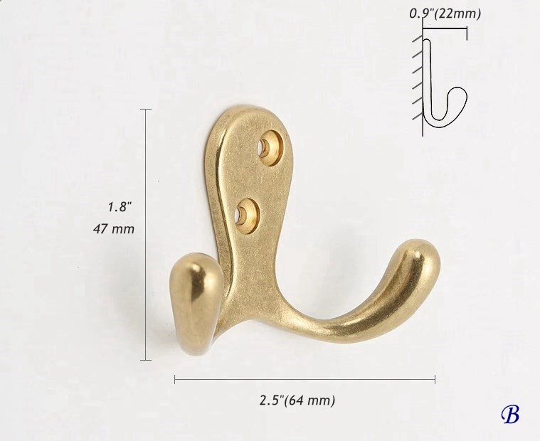 Liberty 1-13/16 Antique Brass Double Wall Hook B59104Z-AB-C, 48% OFF