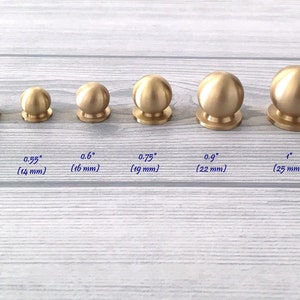 Brass Knob Unlaquered MCM Knob Black Gold Brass Mini Knob Tiny Small Cabinet Knobs Dresser Pull Drawer Pulls Antique Bronze Lynns Hardware